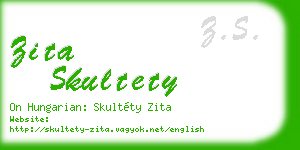 zita skultety business card